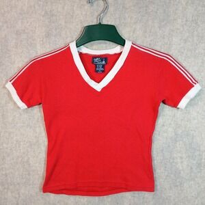 VTG Sutton Place Youth Red Collegiate V-Neck M (10-12) Fits like Women's XS